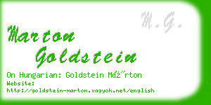 marton goldstein business card